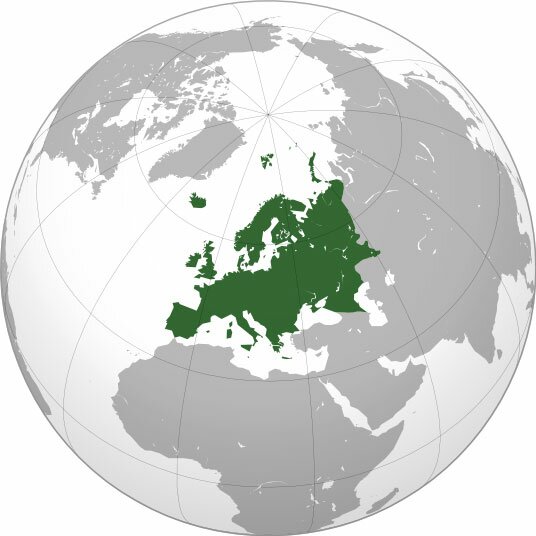 Европа — часть света в северном полушарии Земли